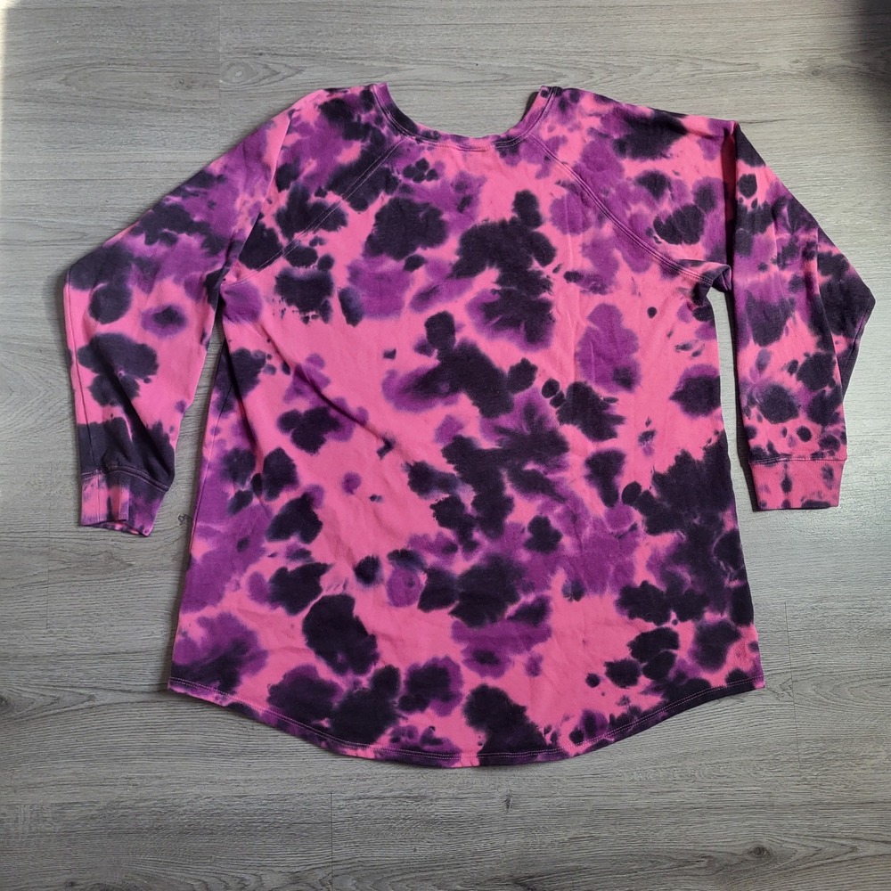 Torrid Women's‎ Cozy Fleece Tie Dye Pink Purple Crew Neck Sweatshirt size 2X